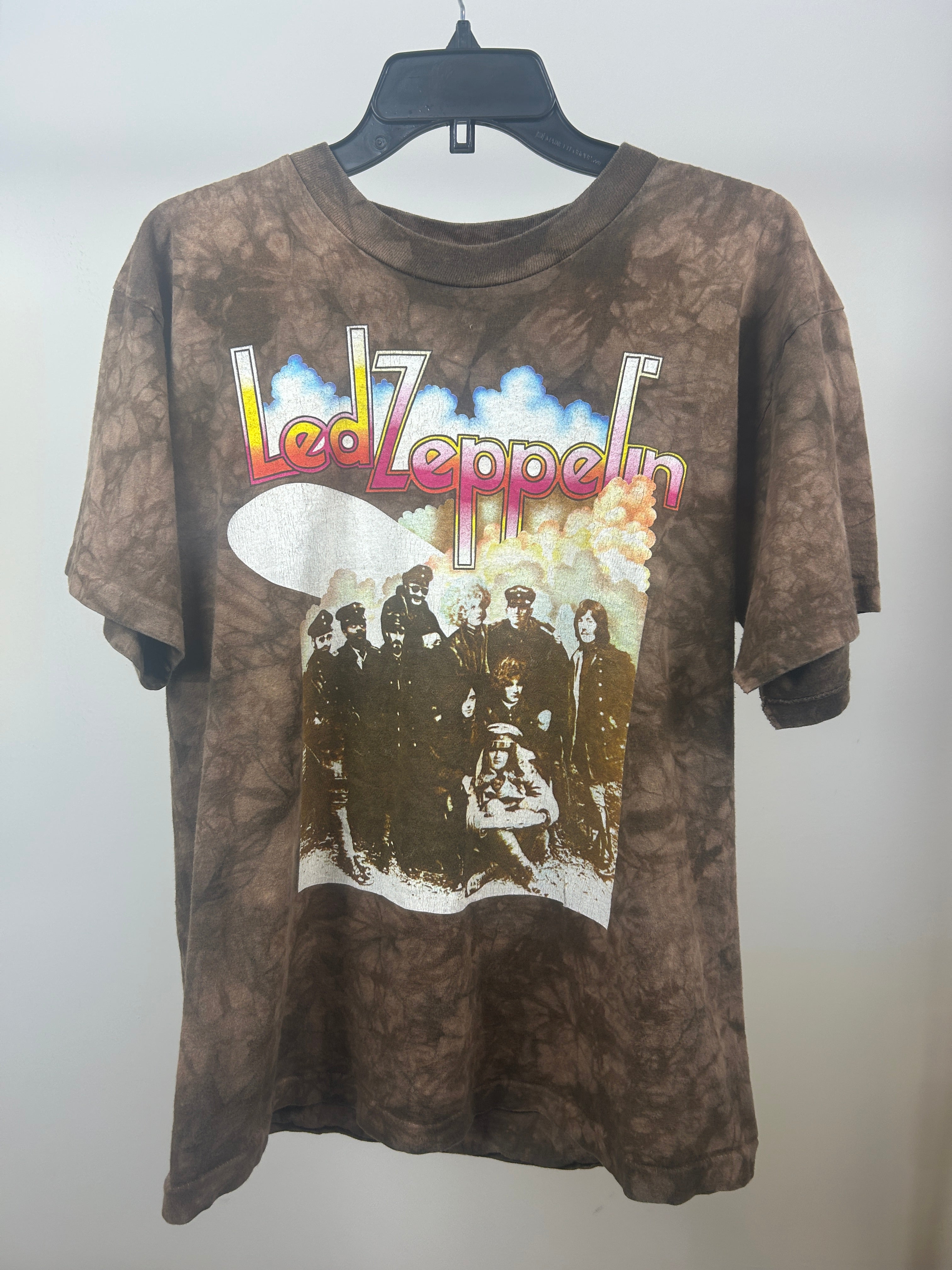 Led Zeppelin liquid blue grail shirt - size medium