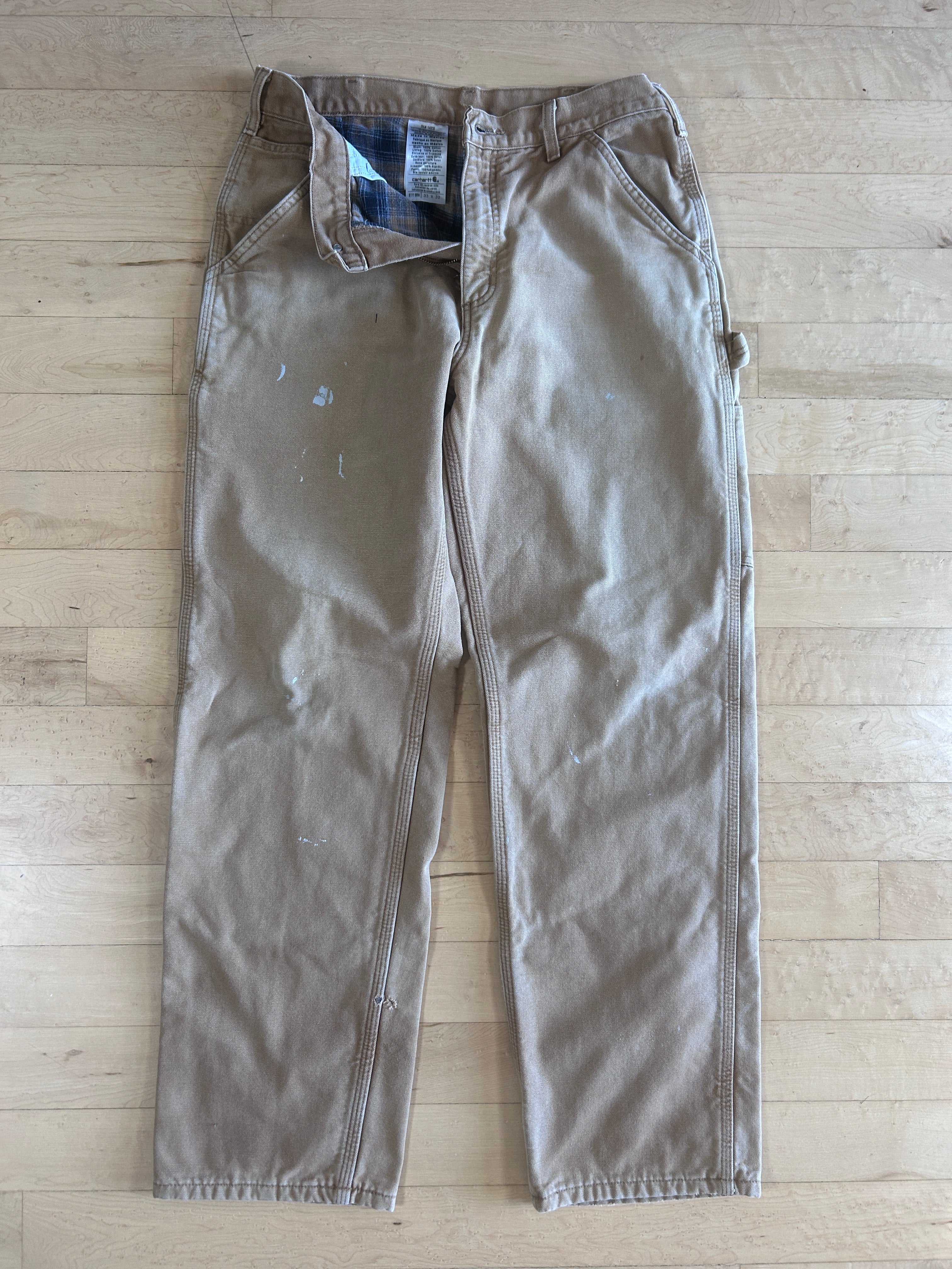 Carhartt lined cargos 33x32