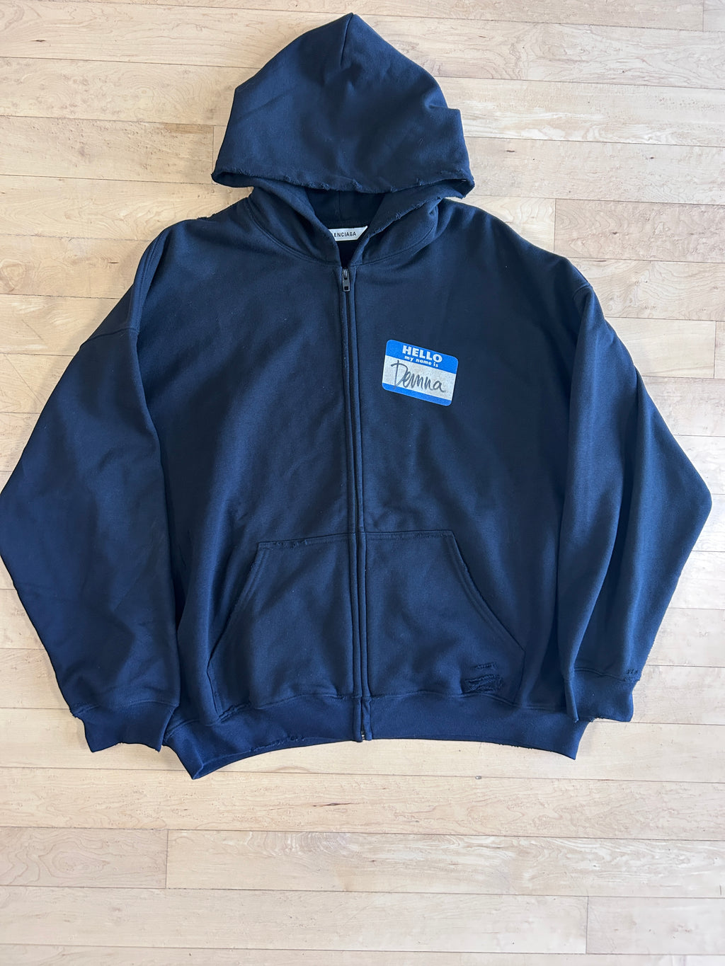 Balenciaga “my name is Demna” hoodie size large