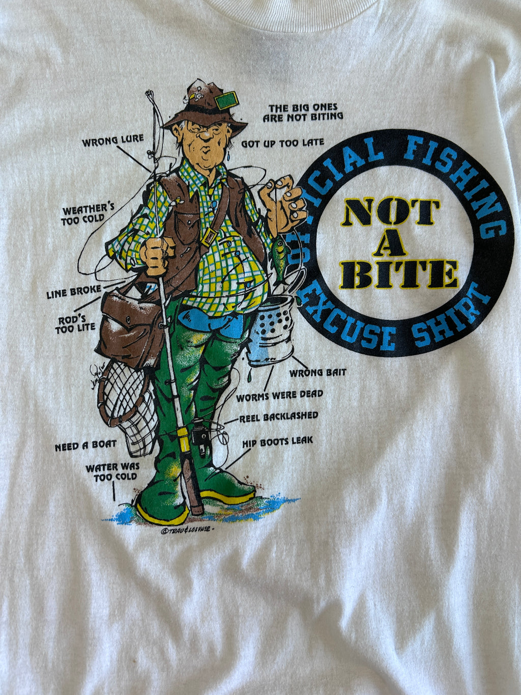 Fishing tee single stitch medium