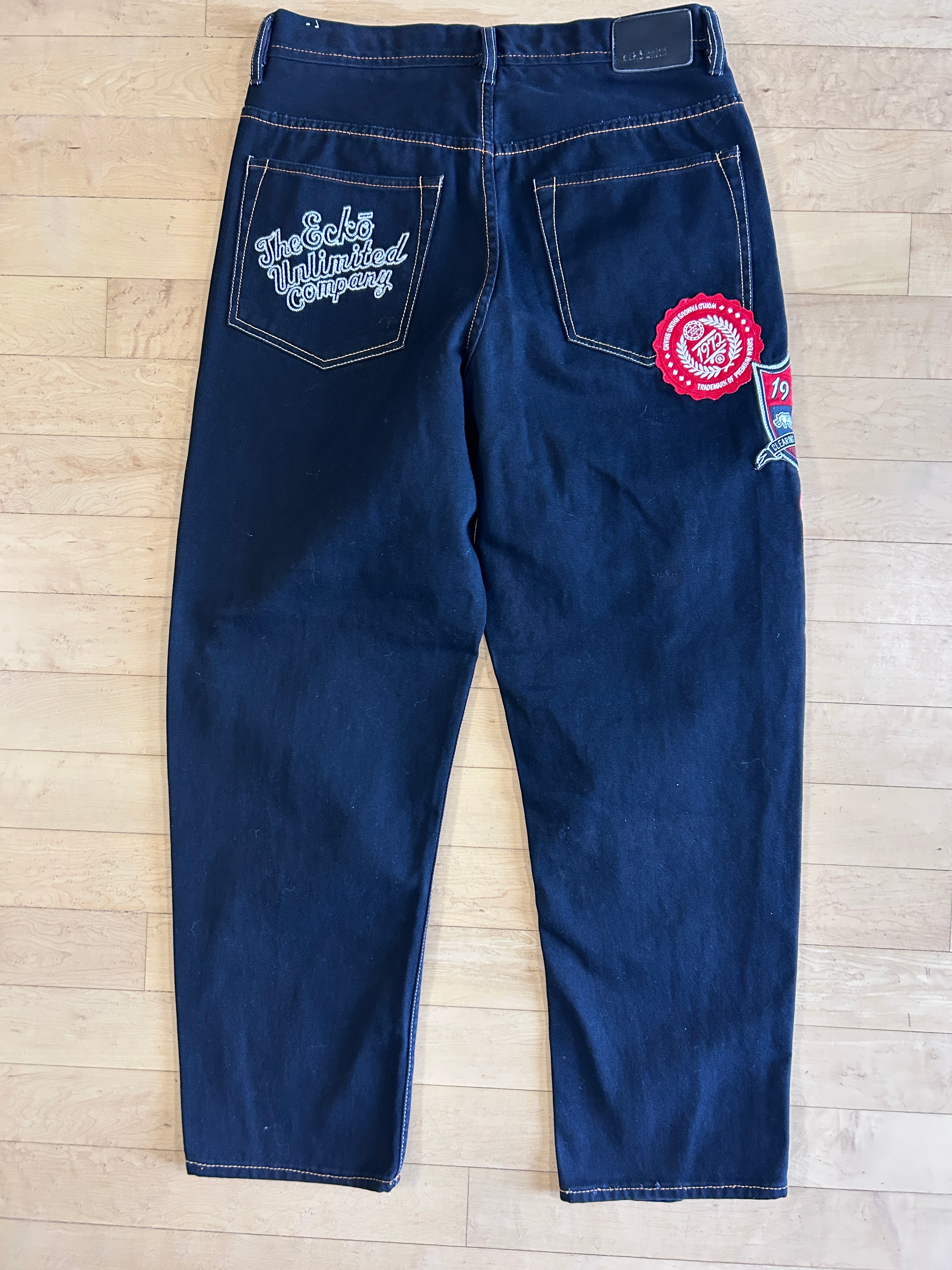 Ecko jeans 34x32 detailed black