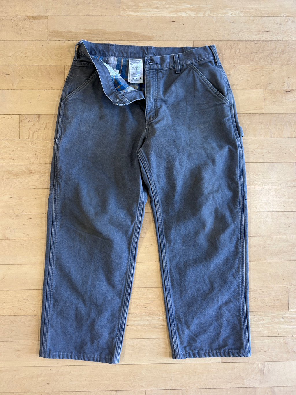 Carhartt lined jeans quality grey 34x30