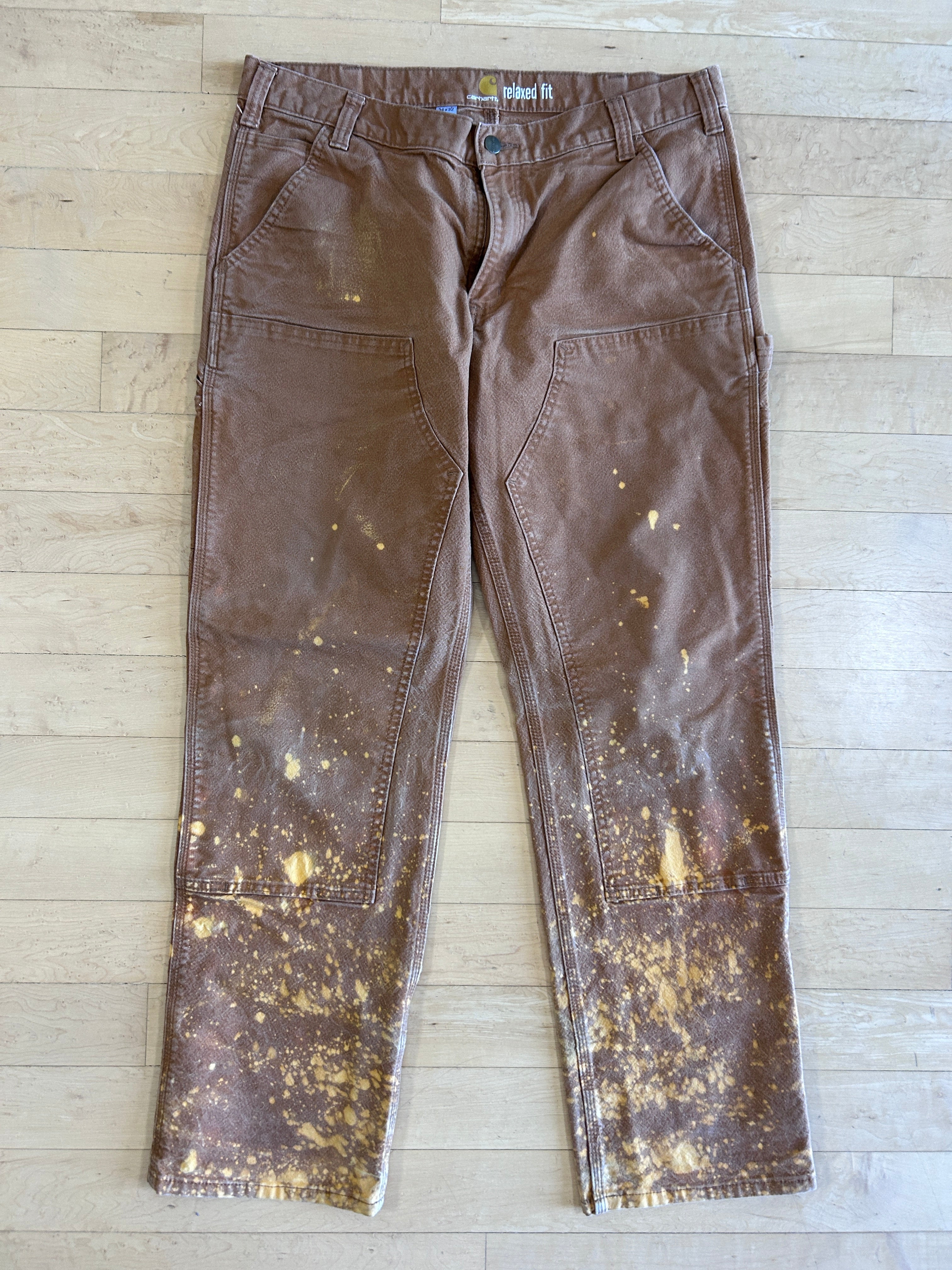 Carhartt tan double knee bleached 36x32