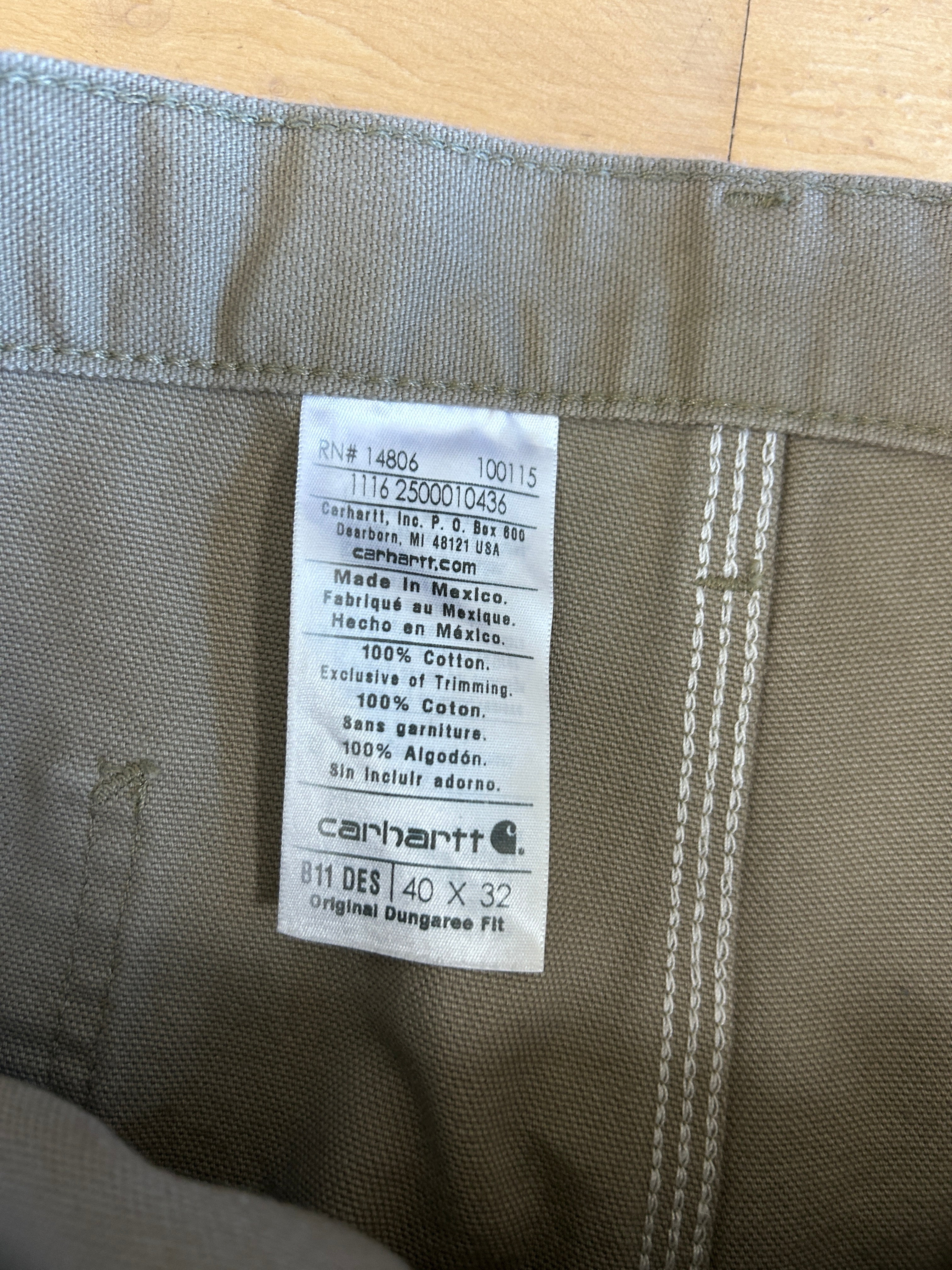 Carhartt jeans 40x32 beige