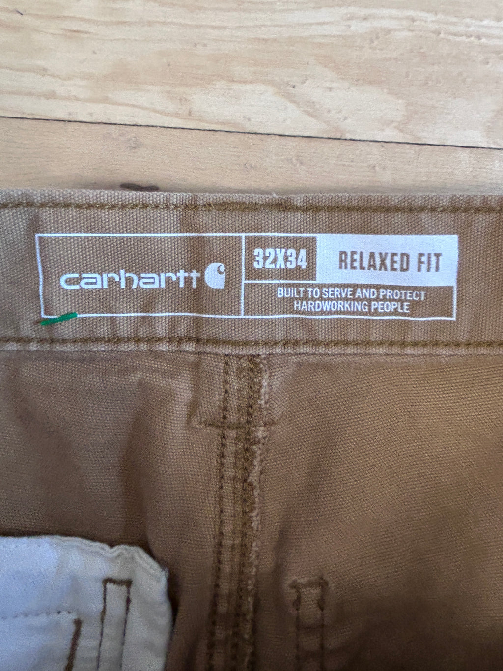 Carhartt double knee 32x34 beige